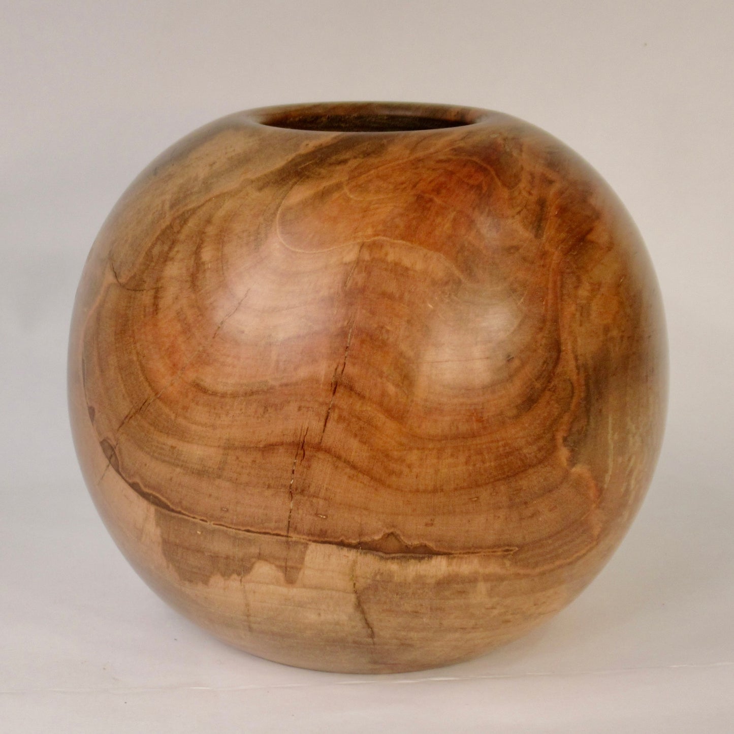 Spalted Silver Maple Spherical Vessel - Large