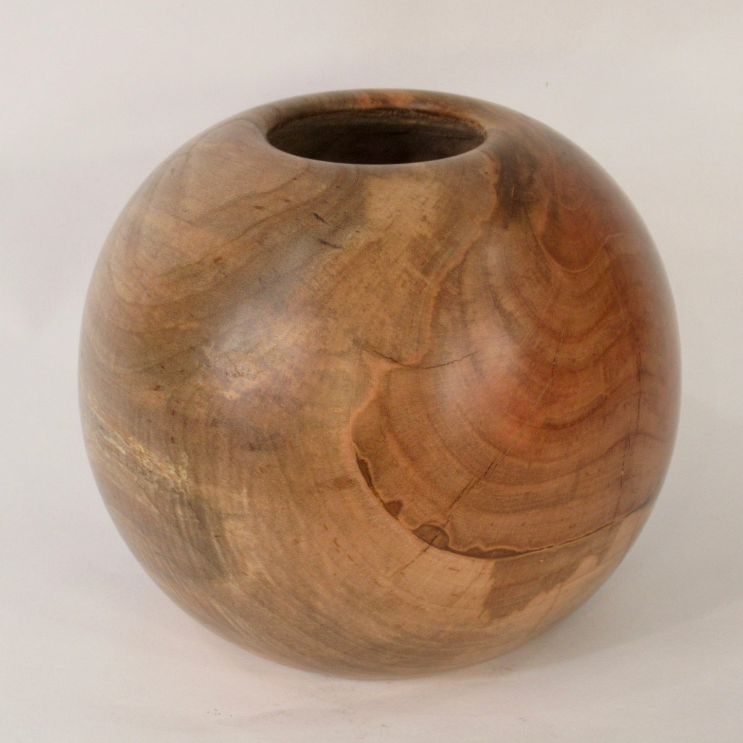 Spalted Silver Maple Spherical Vessel - Large