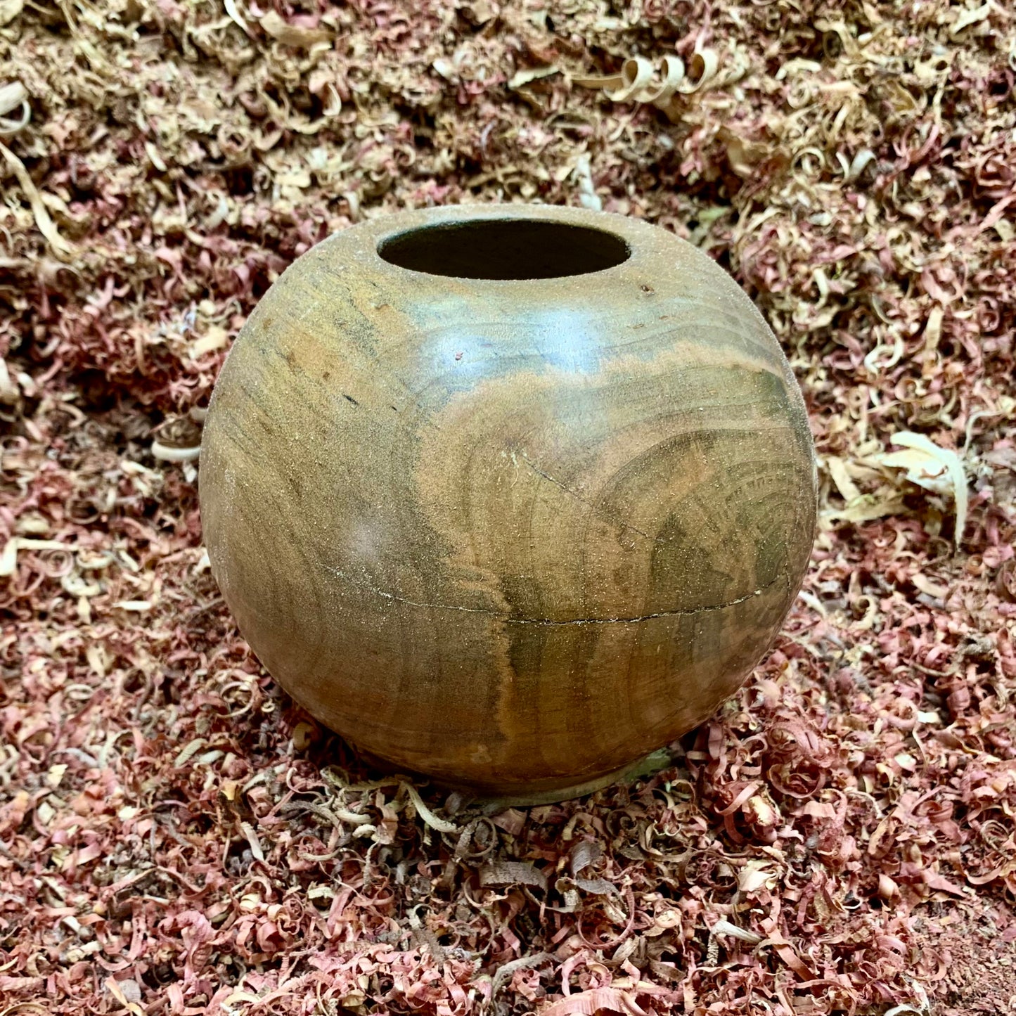 Spalted Silver Maple Spherical Vessel - Small