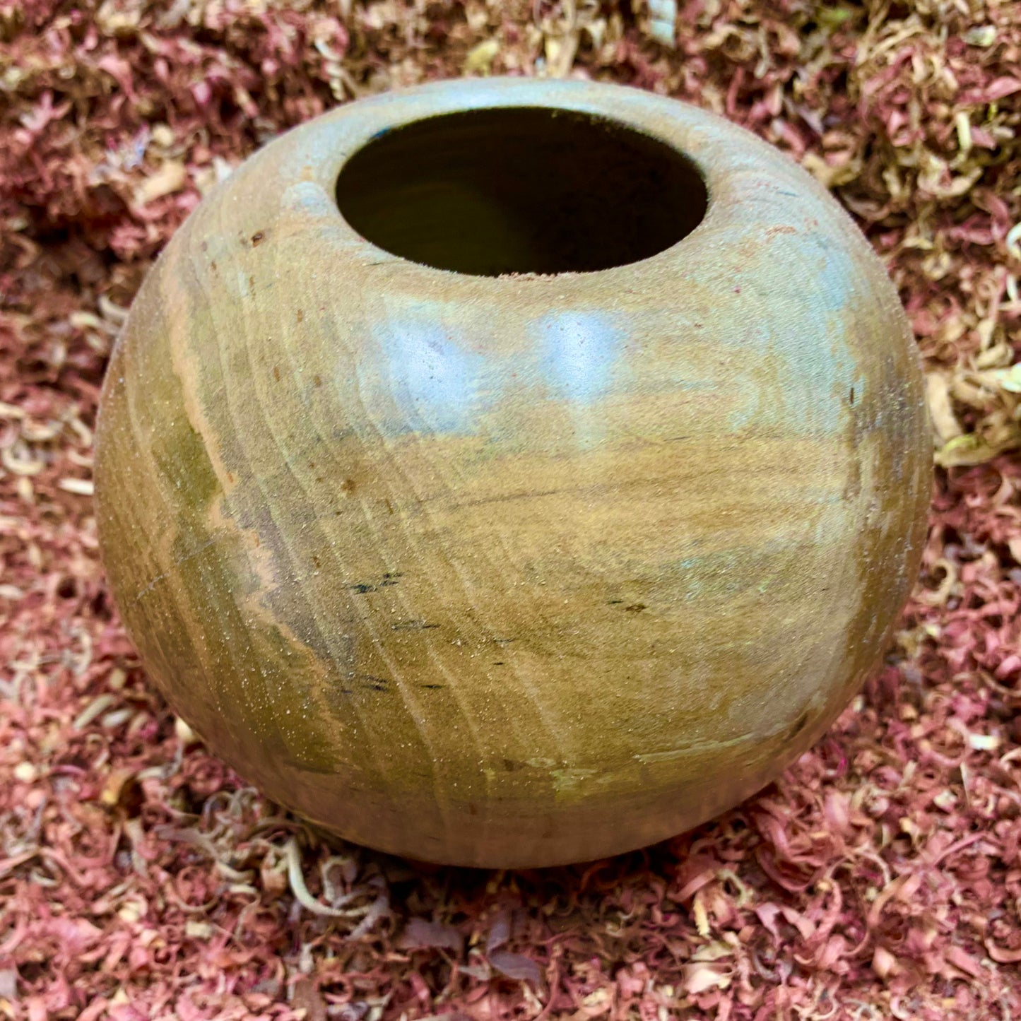 Spalted Silver Maple Spherical Vessel - Small